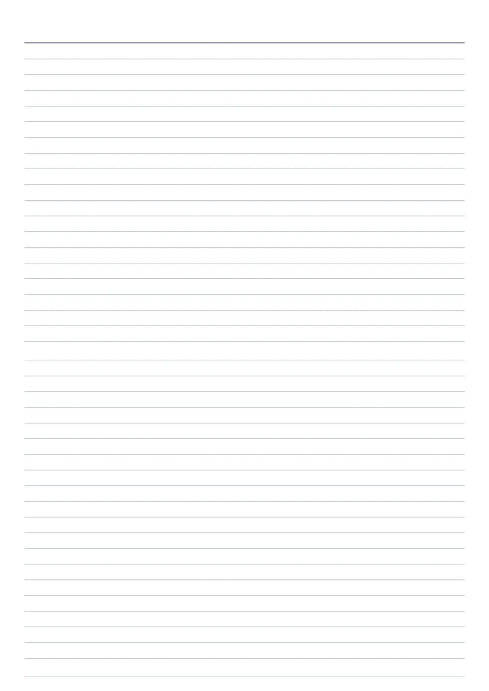 Narrow-Ruled Lined Paper