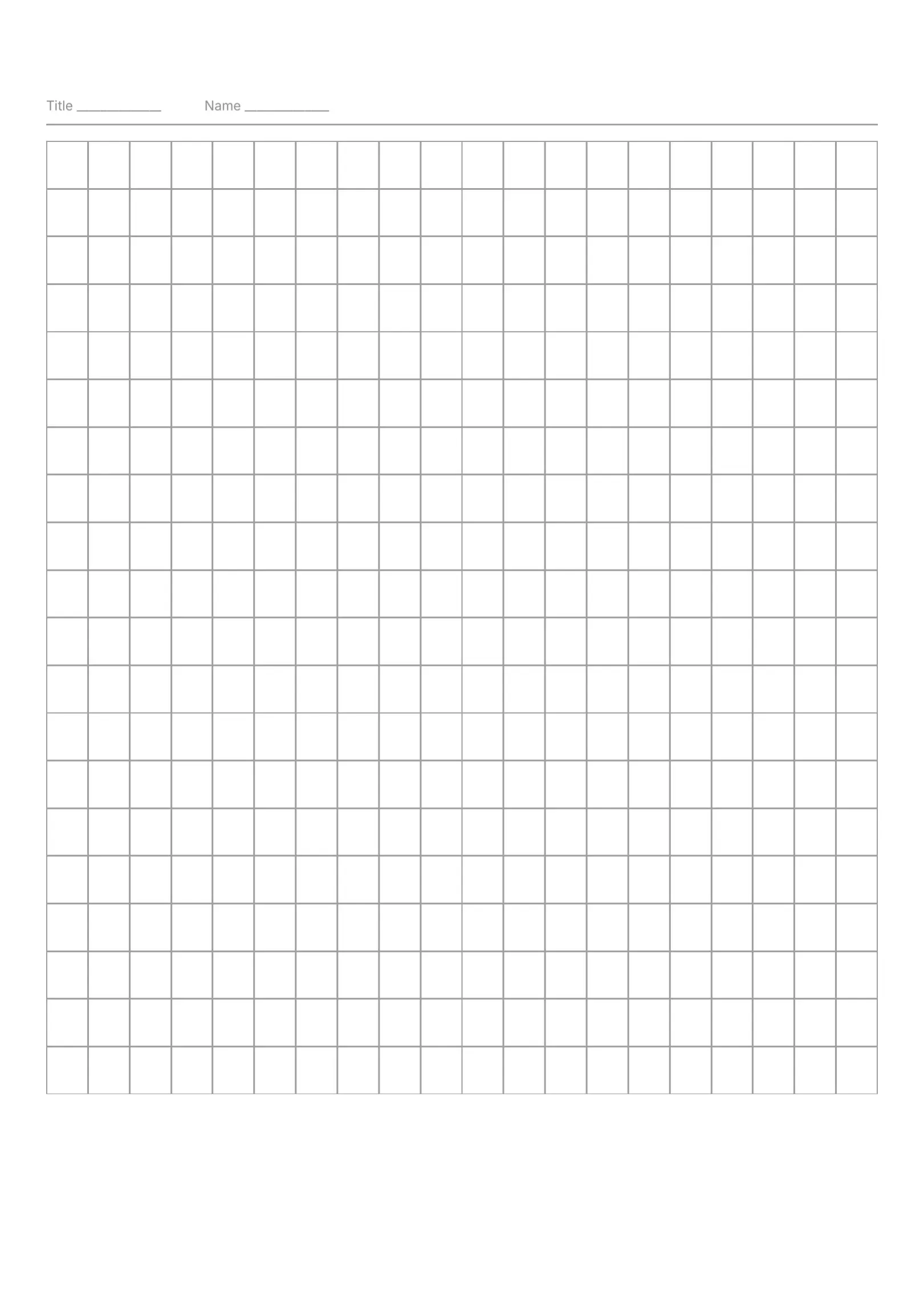 Square Writing Grid Paper