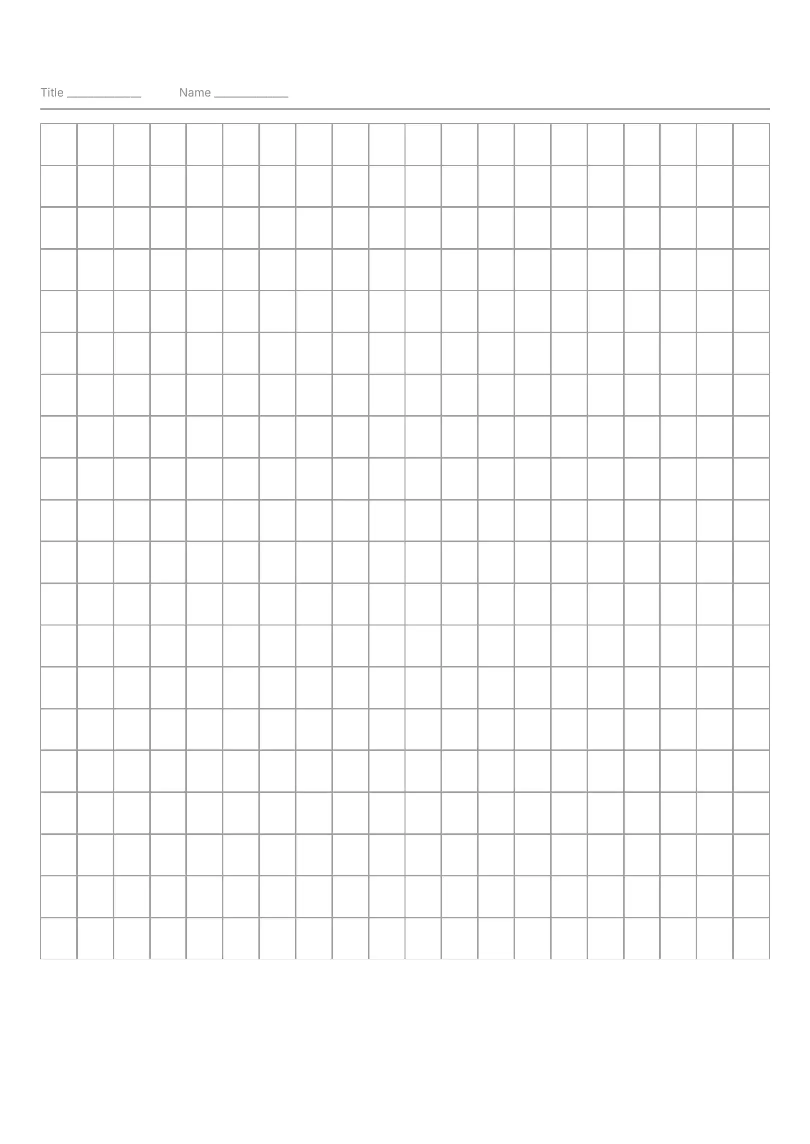 Square Writing Grid Paper