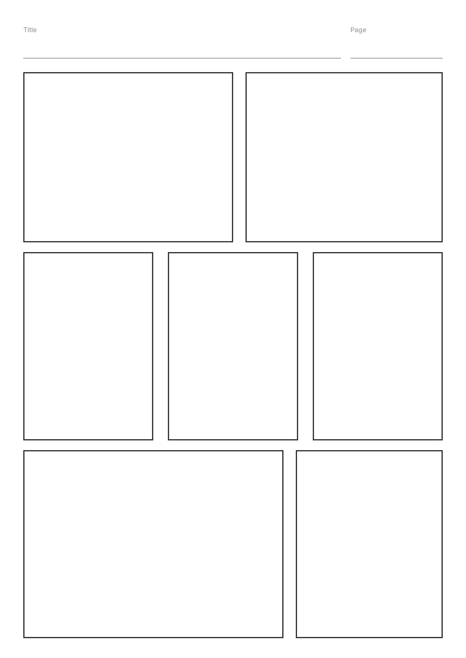 Blank Comic Page