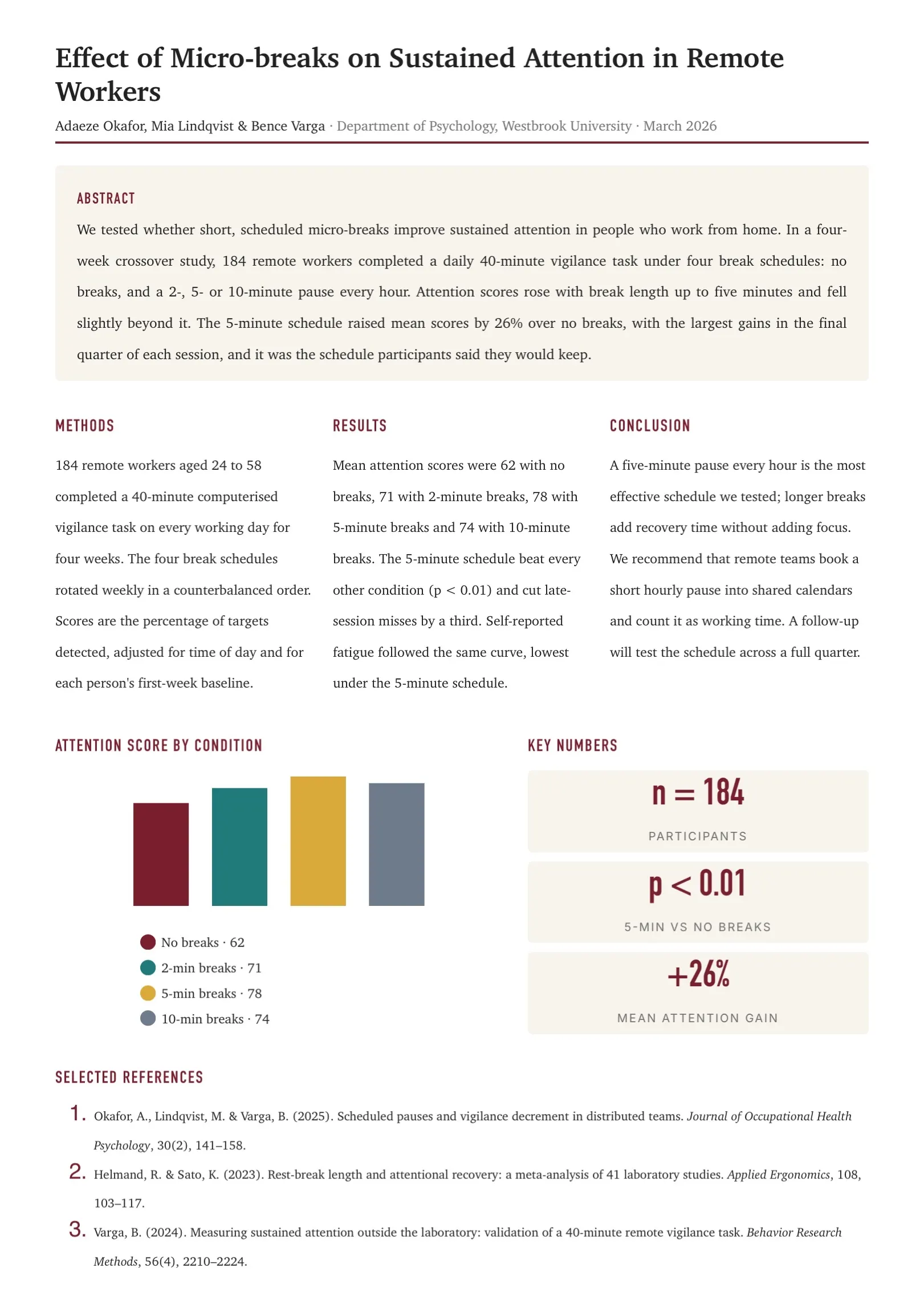 Amber Research Study Summary Template