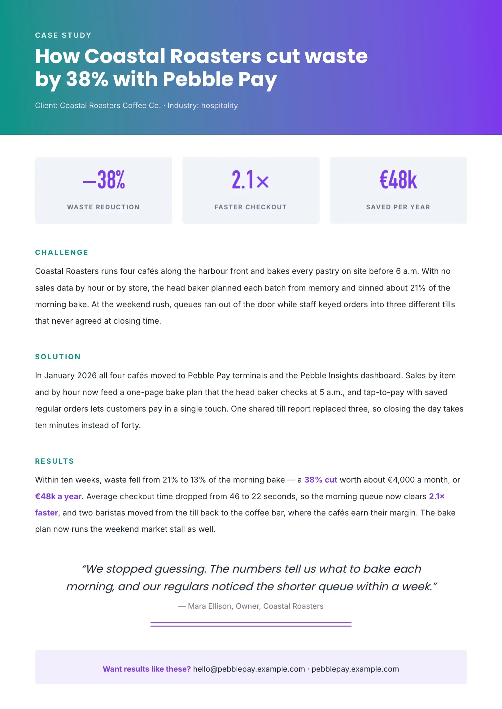 Purple Customer Case Study Template
