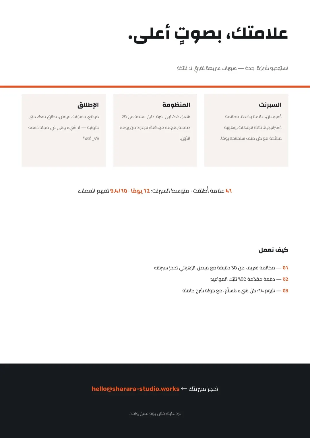 قالب عرض أعمال كحلي